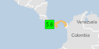 Green earthquake alert (Magnitude 5.6M, Depth:10km) in Panama 22/07/2024 20:17 UTC, 690 thousand in 100km.