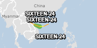 Green alert for tropical cyclone SIXTEEN-24. Population affected by Category 1 (120 km/h) wind speeds or higher is 0  (0 in Tropical Storm).