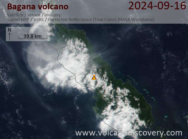 Bagana Volcano Volcanic Ash Advisory: DISCRETE VA TO FL080 MOV S OBS VA DTG: 16/1310Z to 8000 ft (2400 m)