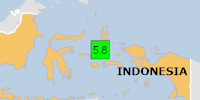 Green earthquake alert (Magnitude 5.8M, Depth:10km) in Indonesia 21/10/2024 03:24 UTC, 230 thousand in 100km.