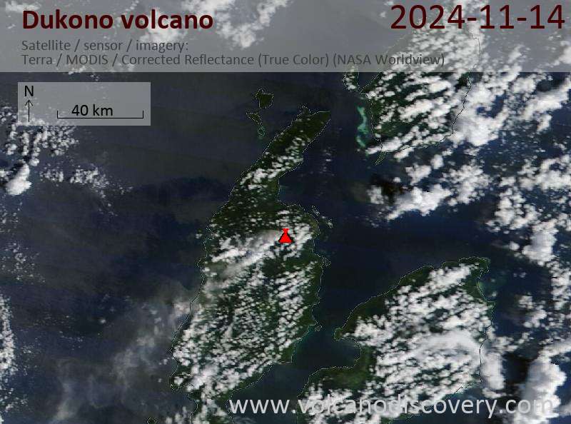 Dukono Volcano Volcanic Ash Advisory: VA TO FL090 OBS AT 13/0930Z MOV SW EST VA DTG: 14/1030Z to 9000 ft (2700 m)