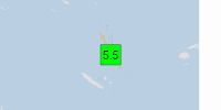 Green earthquake alert (Magnitude 5.5M, Depth:48.726km) in Vanuatu 17/12/2024 01:53 UTC, 100 thousand in 100km.