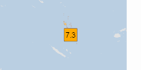 Orange earthquake alert (Magnitude 7.3M, Depth:57.094km) in Vanuatu 17/12/2024 01:47 UTC, 100 thousand in 100km.