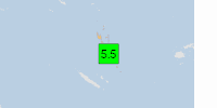 Green earthquake alert (Magnitude 5.5M, Depth:55.649km) in Vanuatu 17/12/2024 18:17 UTC, 110 thousand in 100km.