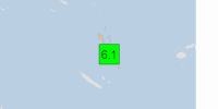 Green earthquake alert (Magnitude 6.1M, Depth:39.876km) in Vanuatu 21/12/2024 15:30 UTC, 100 thousand in 100km.