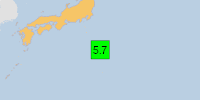 Green earthquake alert (Magnitude 5.7M, Depth:10km) in Japan 26/12/2024 21:02 UTC, No people affected in 100km.