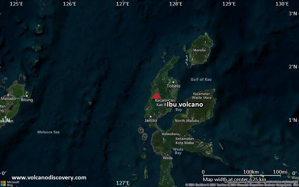 Ibu Volcano Volcanic Ash Advisory: VA TO FL060 REPORTED FM GND AT 27/0855Z EST VA DTG: 27/1220Z to 6000 ft (1800 m)