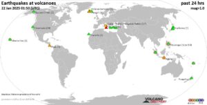 Volcano earthquake report for Wednesday, 22 Jan 2025