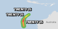 Green alert for tropical cyclone TWENTY-25. Population affected by Category 1 (120 km/h) wind speeds or higher is 0  (0 in Tropical Storm).