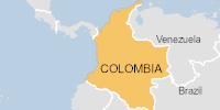 Green flood alert in Colombia