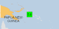 Green earthquake alert (Magnitude 5.6M, Depth:59.307km) in Papua New Guinea 23/02/2025 01:31 UTC, 60 thousand in 100km.