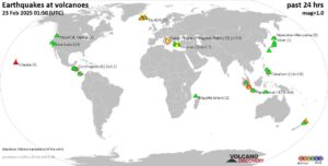 Volcano earthquake report for Sunday, 23 Feb 2025