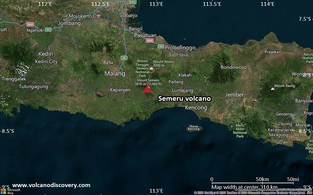 Semeru Volcano Volcanic Ash Advisory: VA REPORTED FROM GROUND AT 09/0853Z MOV SSW