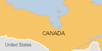Green flood alert in Canada