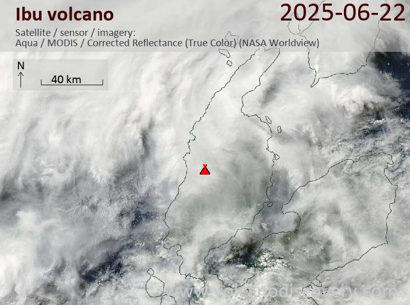 Ibu Volcano Volcanic Ash Advisory: VA TO FL070 LAST REPORTED AT 22/1425Z MOV SE to 7000 ft (2100 m)