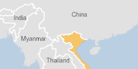 Green flood alert in Vietnam