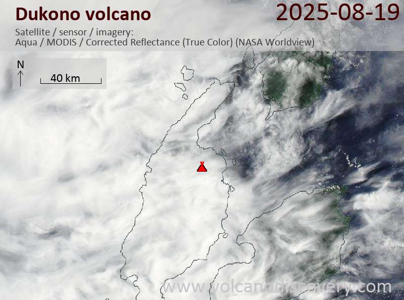 Dukono Volcano Volcanic Ash Advisory: GROUND REPORT OF ERUPTION WITH VA TO FL060 EST VA DTG: 19/0950Z