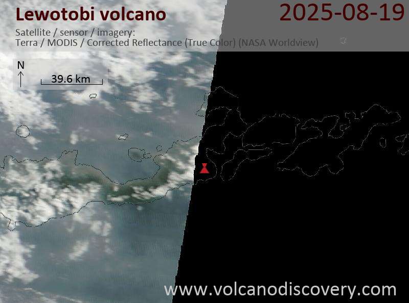 Lewotobi Volcano Volcanic Ash Advisory: VA TO FL080 MOVING N EST VA DTG: 19/1100Z to 8000 ft (2400 m)