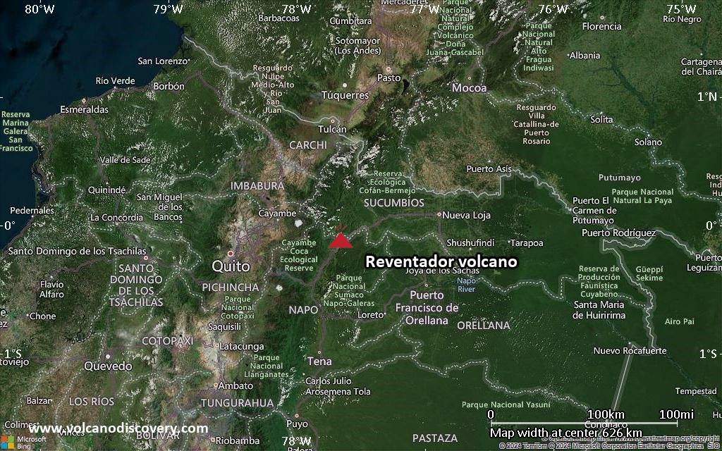 Reventador Volcano Volcanic Ash Advisory: ONGOING VA EMS. to 14000 ft (4300 m)