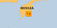 Orange earthquake alert (Magnitude 7.8M, Depth:10km) in Russia 18/09/2025 18:58 UTC, Few people affected (in MMI>=VII).