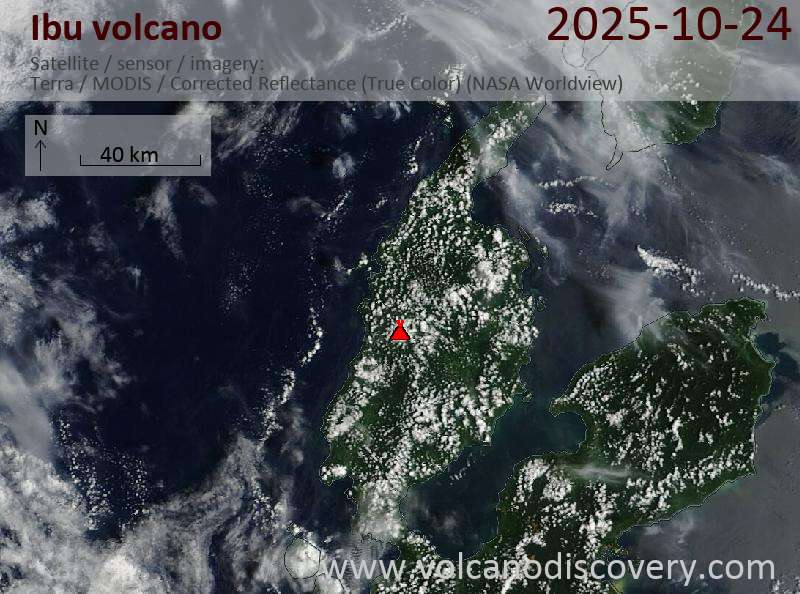 Ibu Volcano Volcanic Ash Advisory: VA TO FL080 LAST REPORTED AT 24/2252Z EST VA DTG: 24/2310Z to 8000 ft (2400 m)