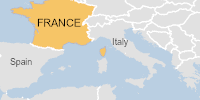 Green flood alert in France