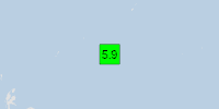 Green earthquake alert (Magnitude 5.9M, Depth:10km) in Micronesia 13/10/2025 11:11 UTC, 3 thousand in MMI IV.
