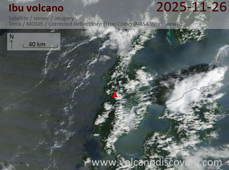 Ibu Volcano Volcanic Ash Advisory: VA TO FL080 LAST REP AT 26/1142Z EST VA DTG: 26/1140Z to 8000 ft (2400 m)