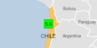 Green earthquake alert (Magnitude 5.6M, Depth:58.671km) in Chile 10/11/2025 10:49 UTC, 410 thousand in MMI IV.