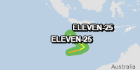 Green notification for tropical cyclone ELEVEN-25. Population affected by Category 1 (120 km/h) wind speeds or higher is 0  (0 in Tropical Storm).