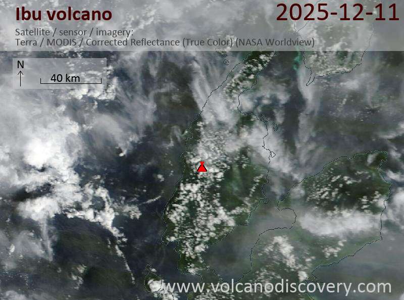 Ibu Volcano Volcanic Ash Advisory: VA TO FL060 LAST REPORTED AT 11/1206Z EST VA DTG: 11/1230Z to 6000 ft (1800 m)