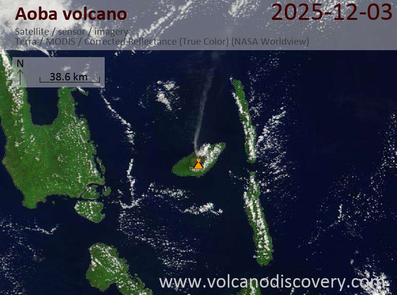 Aoba Volcano Volcanic Ash Advisory: ERUPTION AT 20251202/1400Z CONTINUOUS LOW LEVEL ERUPTION to 8000 ft (2400 m)