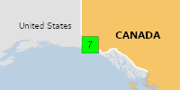 Green earthquake (Magnitude 7M, Depth:10km) in Canada 06/12/2025 20:41 UTC, Few people affected (in MMI>=VII).