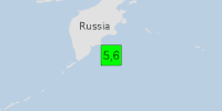 Green earthquake (Magnitude 5.6M, Depth:34km) in Russia 15/12/2025 19:33 UTC, 180 thousand in MMI III.