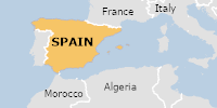 Green flood alert in Spain