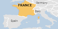 Green flood alert in France