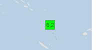 Green earthquake (Magnitude 6.2M, Depth:142.833km) in Vanuatu 29/10/2026 21:46 UTC, 120 thousand in MMI IV.